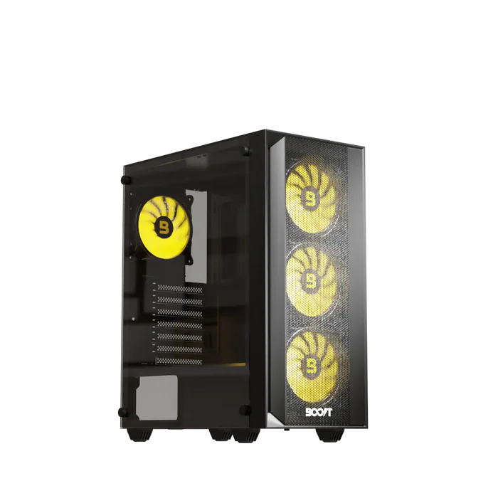 Boost Casing Enclosure Pro Series P200 with 4 ARGB Fans Boost Casing Enclosure Pro Series P200 with 4 ARGB Fans